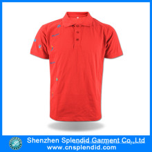 2016 New Fashion Embroidery Design Men′s Red Polo T Shirt